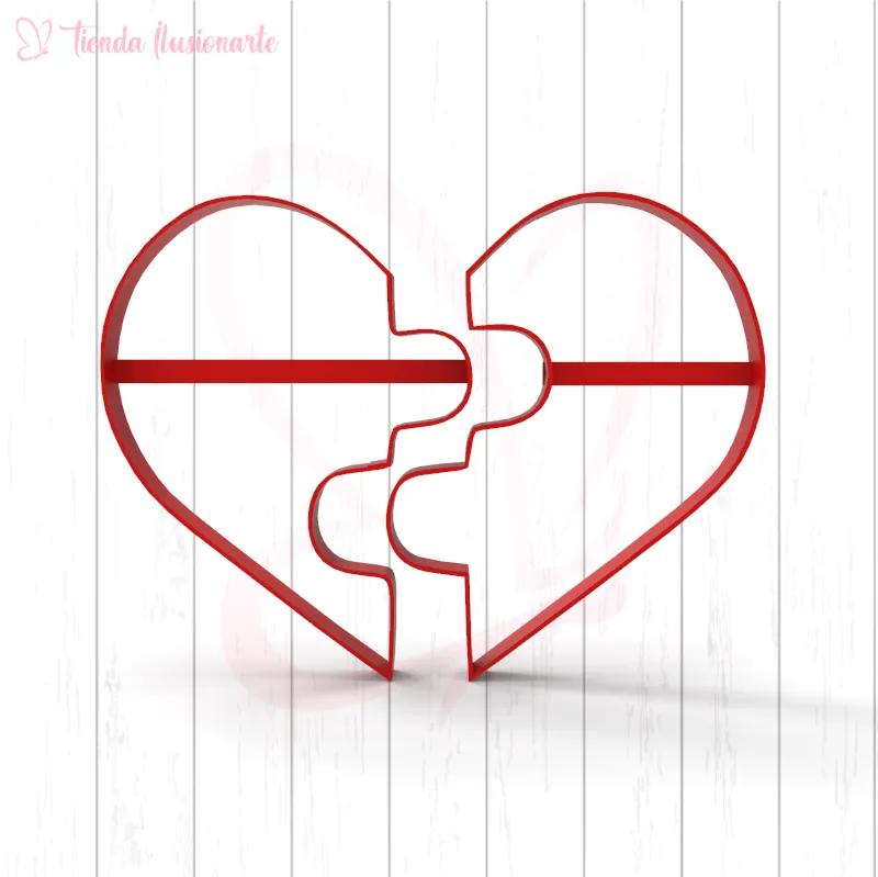 Corazón rompecabezas - San Valentín